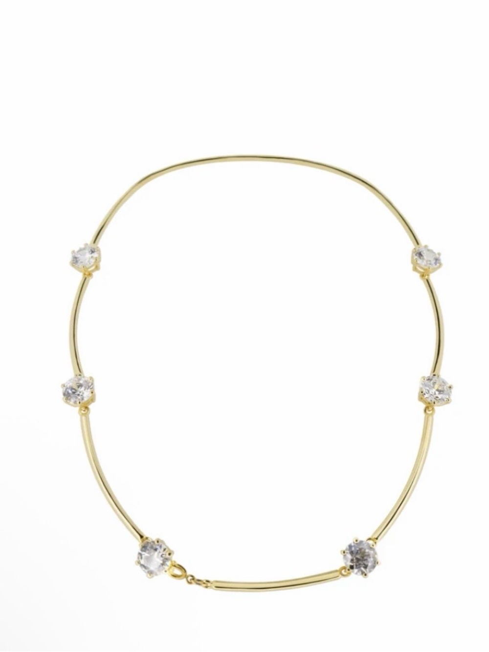 Swarovski Constella Chocker- Round Cut C Clear Crystal Station in gold plated